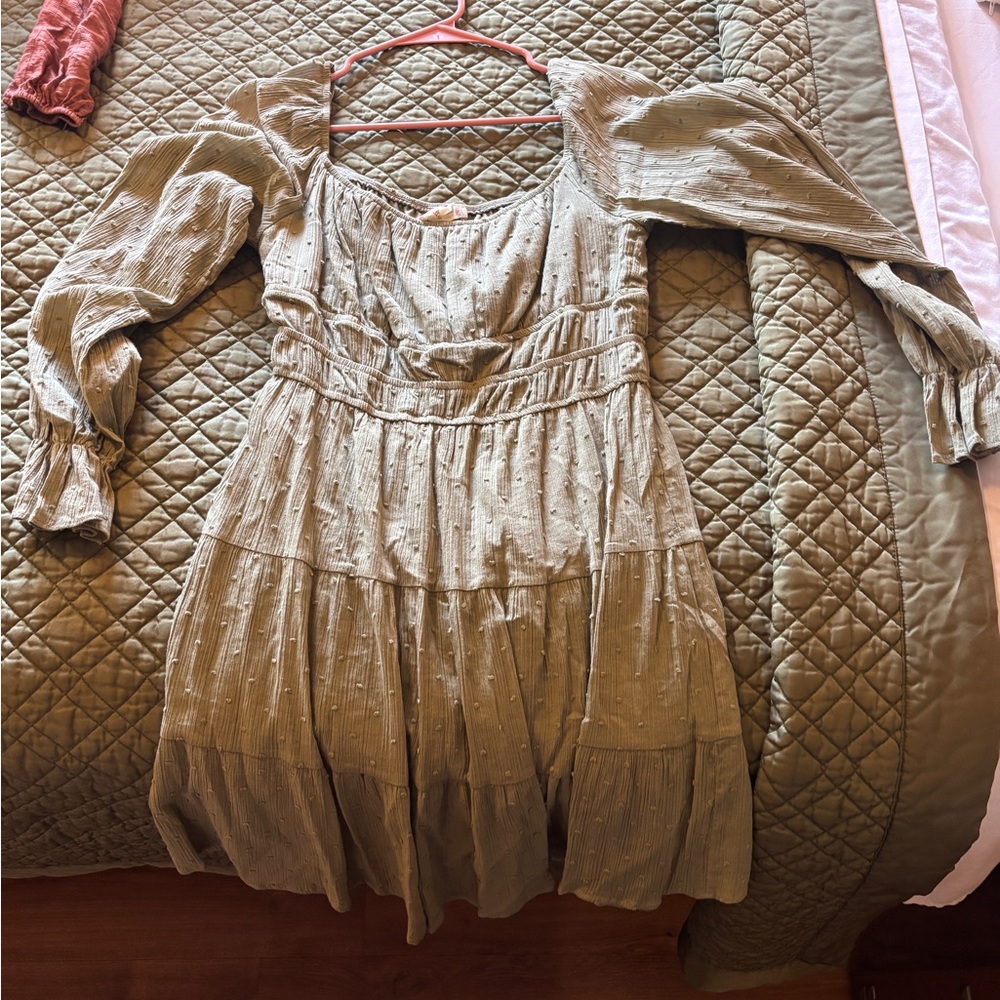 Elegant Olive Green Women's Dress